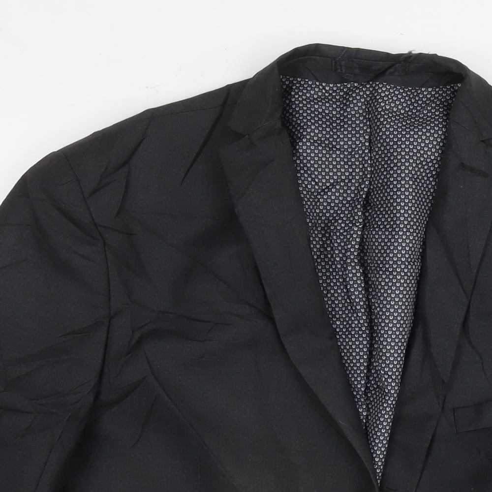 Limehaus Mens Grey Polyester Jacket Suit Jacket Size 42 Regular