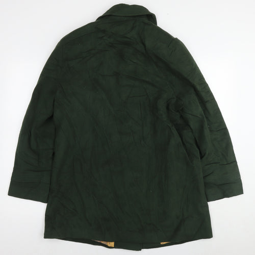 Lampert Womens Green Overcoat Coat Size 16 Button