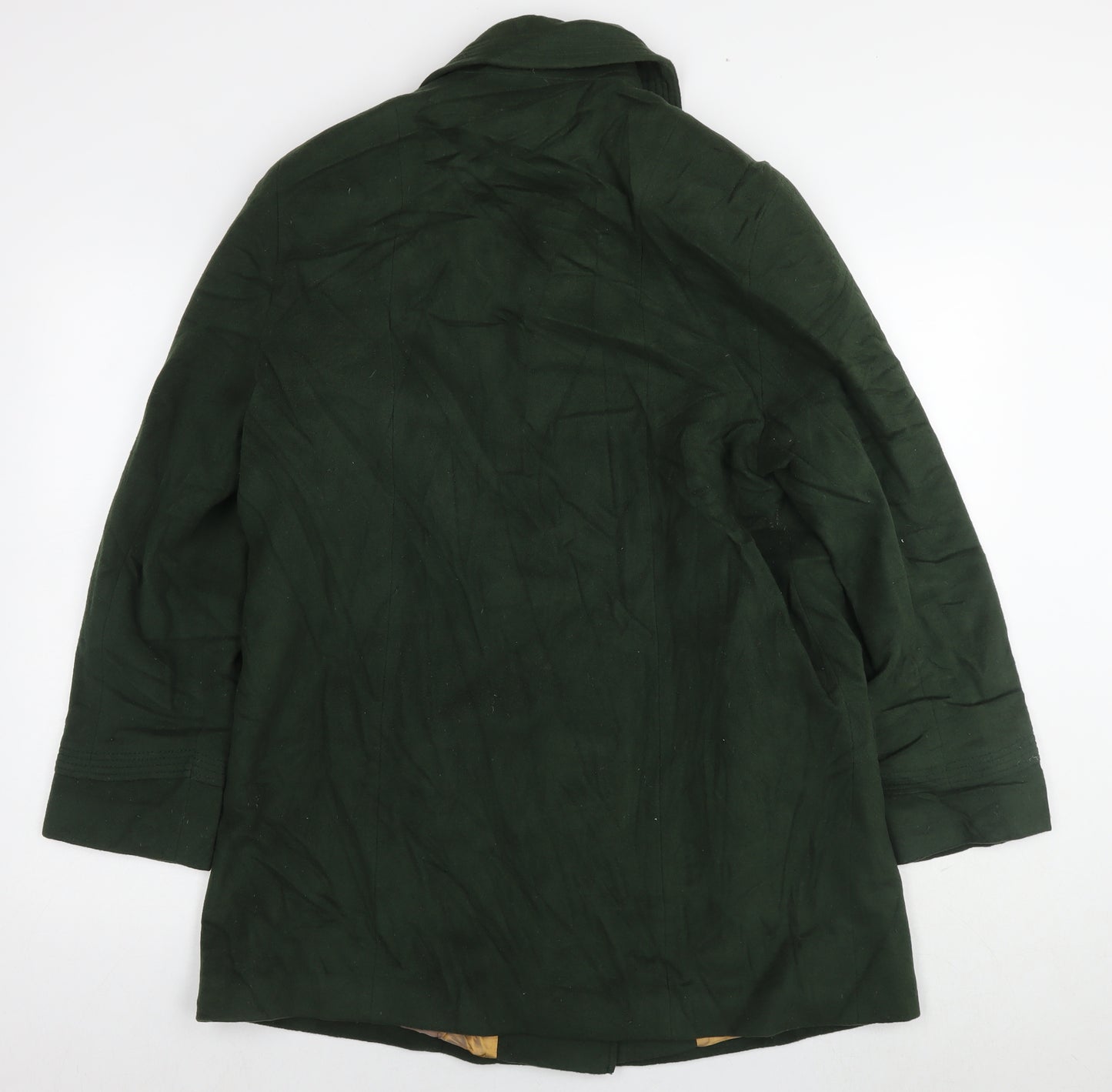 Lampert Womens Green Overcoat Coat Size 16 Button