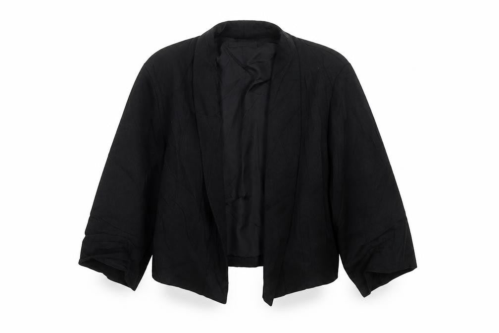 Front view of Marks & Spencer women’s black jacket blazer, size UK 14
