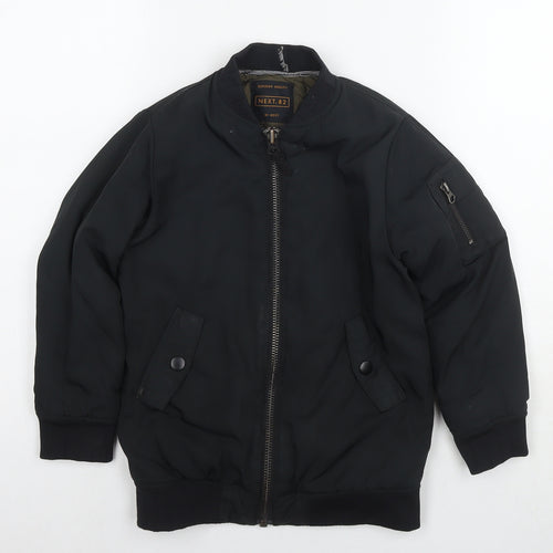 NEXT Boys Black Jacket Size 6 Years Zip