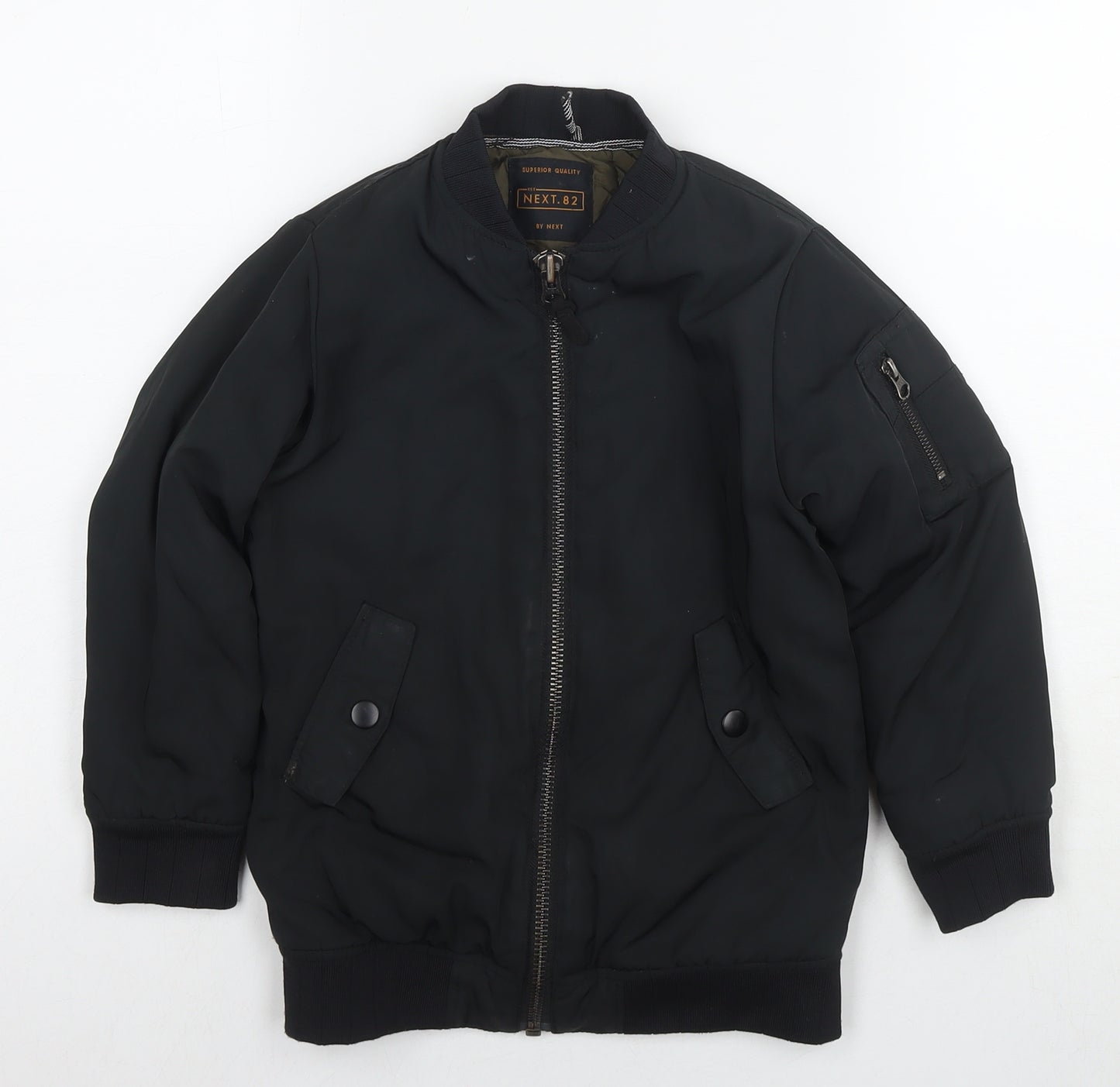 NEXT Boys Black Jacket Size 6 Years Zip