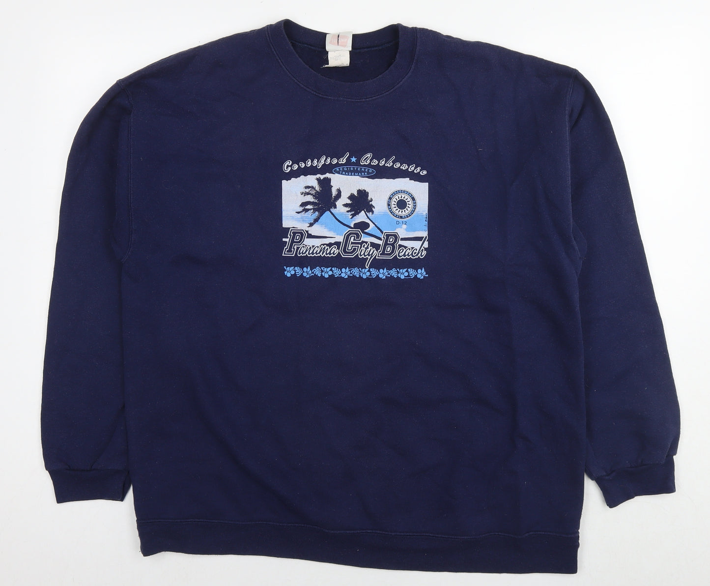 Hanes Womens Blue Cotton Pullover Sweatshirt Size M Pullover - Panama City Beach