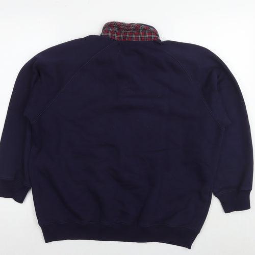 Country Rose Womens Blue Cotton Pullover Sweatshirt Size 14 Pullover - Size 14-16 Flowers