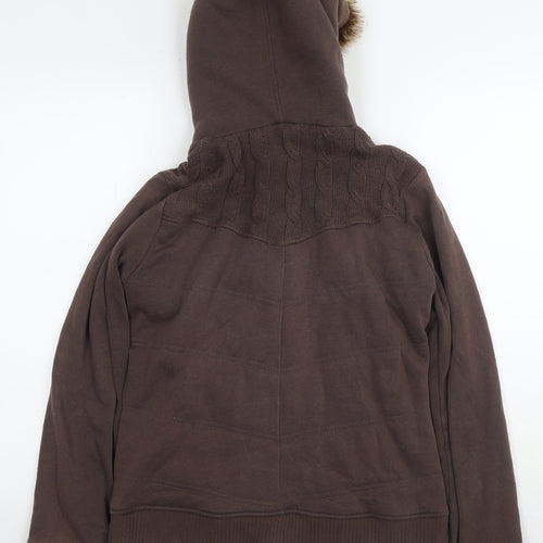 ROXY Womens Brown Jacket Size L Zip