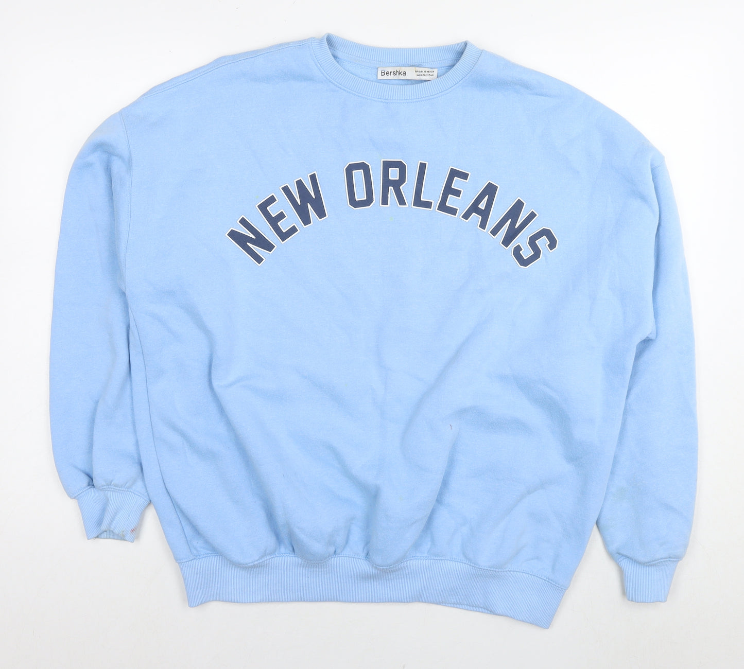New Orleans Mens Blue Polyester Pullover Sweatshirt Size XS - Logo