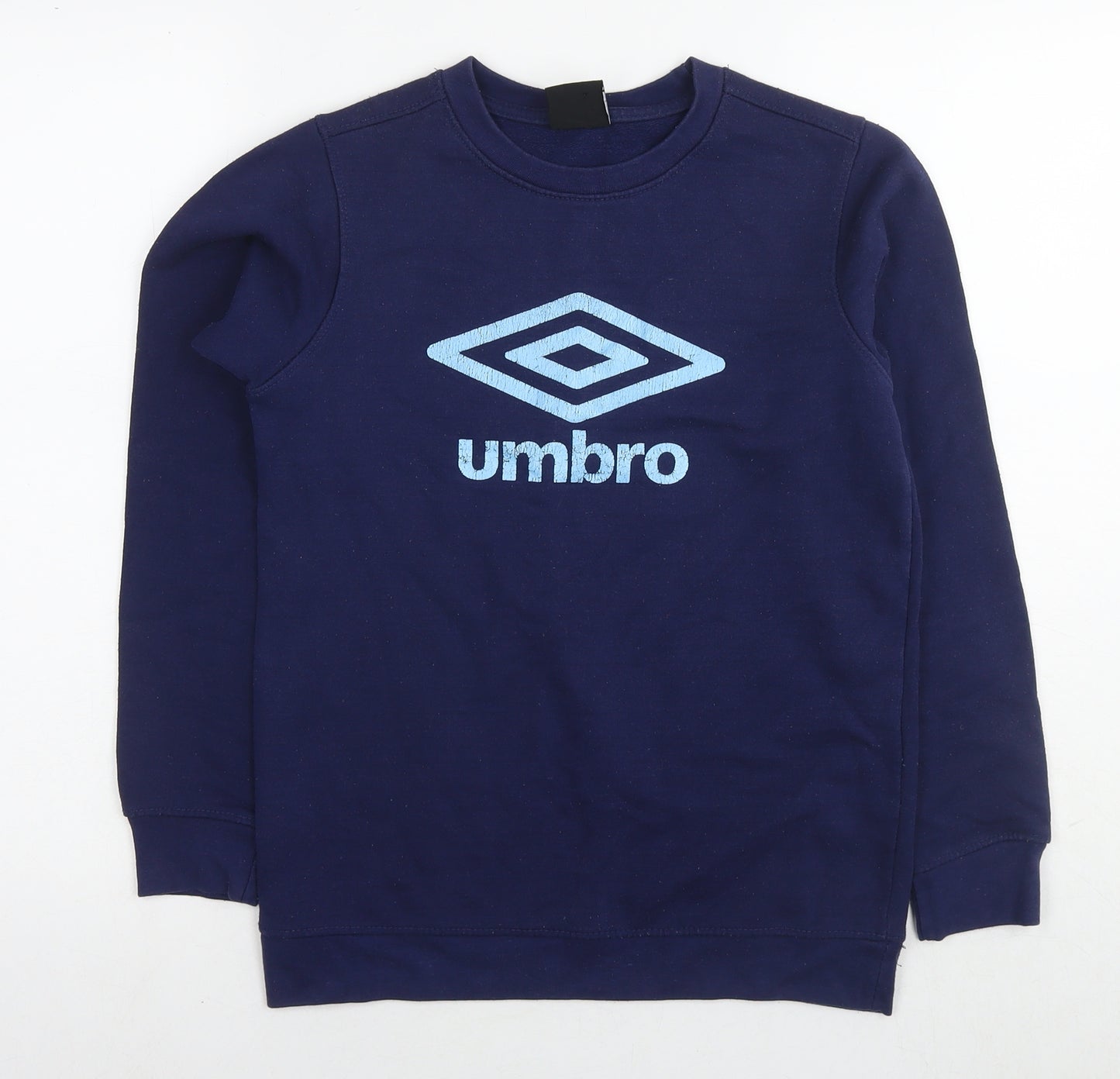 Umbro Boys Blue Cotton Pullover Sweatshirt Size 12-13 Years Pullover - Logo