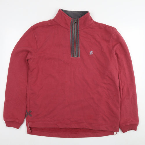 White Stuff Womens Red Cotton Pullover Sweatshirt Size L Pullover