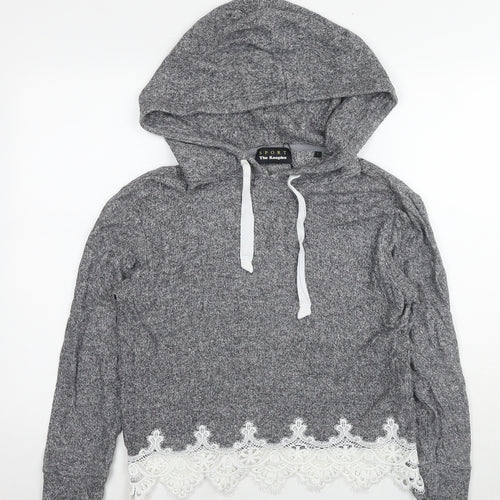 The Kooples Womens Grey Viscose Pullover Hoodie Size S Pullover
