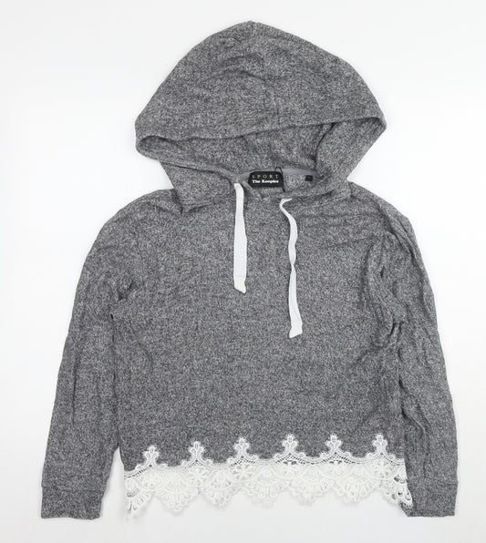 The Kooples Womens Grey Viscose Pullover Hoodie Size S Pullover