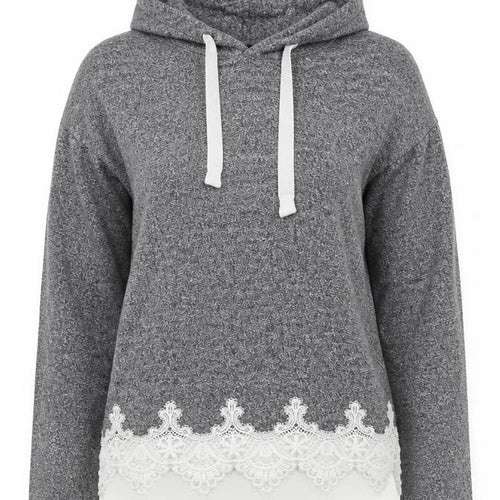 The Kooples Womens Grey Viscose Pullover Hoodie Size S Pullover