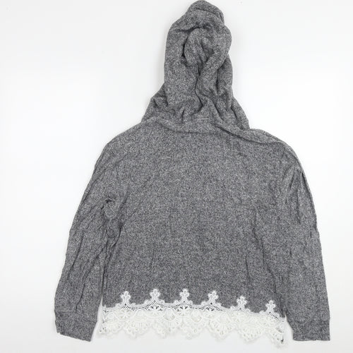 The Kooples Womens Grey Viscose Pullover Hoodie Size S Pullover