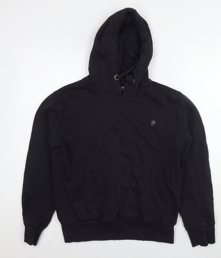 French Connection Womens Black Cotton Pullover Sweatshirt Size L Pullover