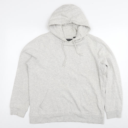 Brave Soul Womens Grey Cotton Pullover Hoodie Size L Pullover