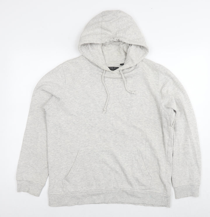 Brave Soul Womens Grey Cotton Pullover Hoodie Size L Pullover