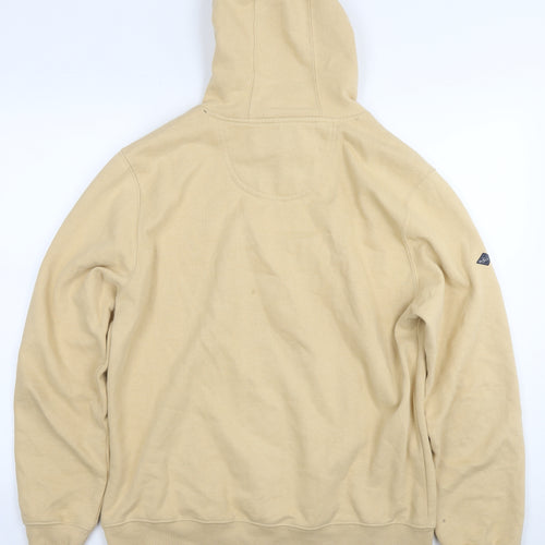 Quba&Co Mens Brown Cotton Pullover Hoodie Size M - Logo