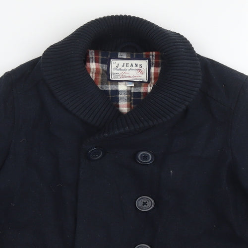 J Jeans Boys Blue Pea Coat Coat Size 5 Years Button