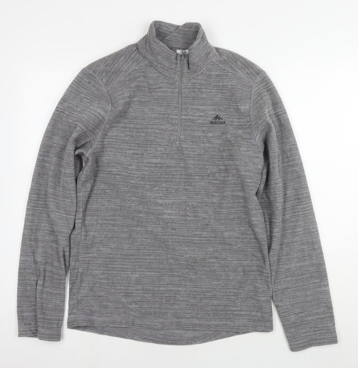 Quechua Womens Grey Polyester Pullover Sweatshirt Size M Pullover