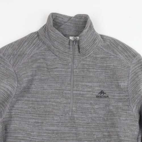 Quechua Womens Grey Polyester Pullover Sweatshirt Size M Pullover