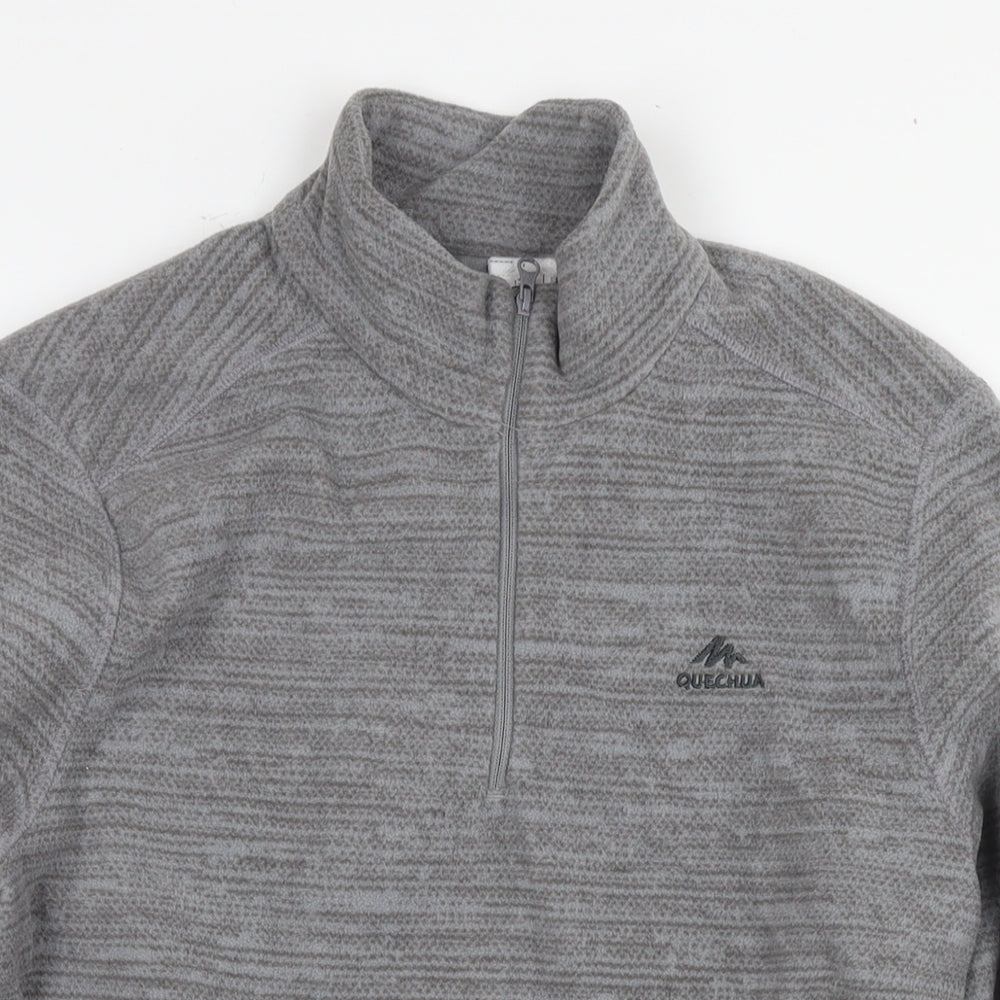 Quechua Womens Grey Polyester Pullover Sweatshirt Size M Pullover