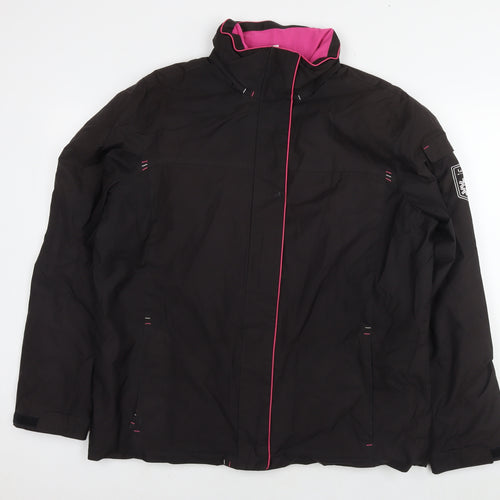 Oxylane Womens Black Jacket Size M Zip - Size M/L