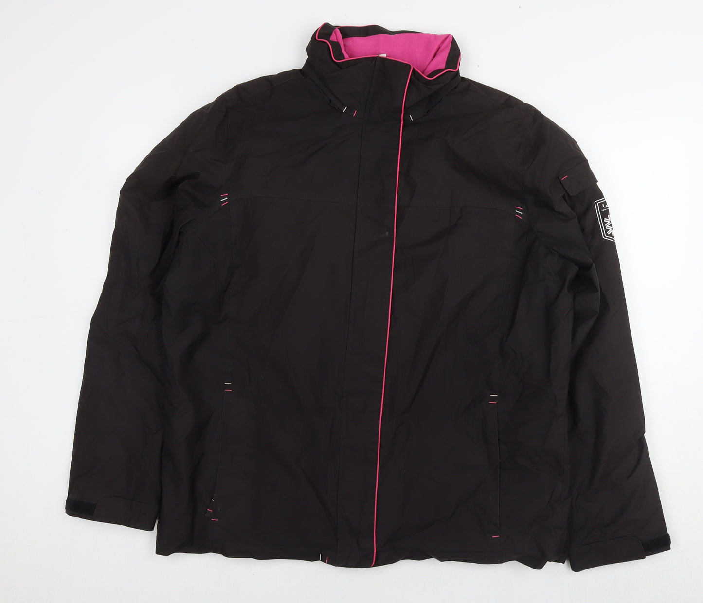 Oxylane Womens Black Jacket Size M Zip - Size M/L