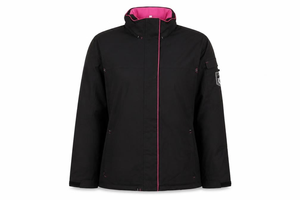 Front view of Oxylane women’s black jacket, size M, zip -, size M/l