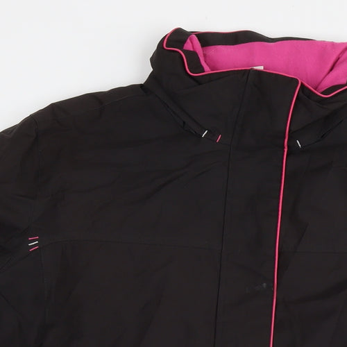 Oxylane Womens Black Jacket Size M Zip - Size M/L