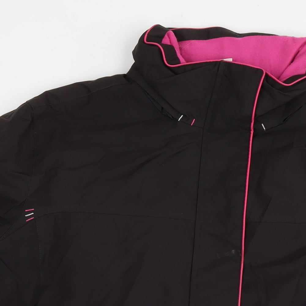 Oxylane Womens Black Jacket Size M Zip - Size M/L