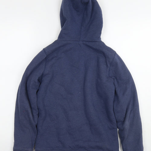 ROXY Womens Blue Polyester Full Zip Hoodie Size 16 Zip - Logo