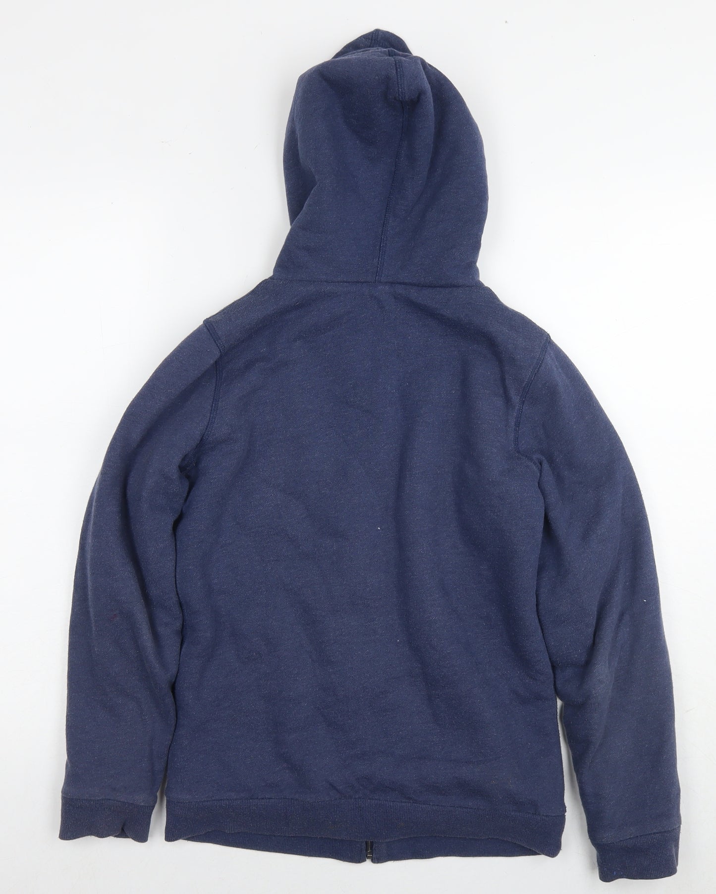 ROXY Womens Blue Polyester Full Zip Hoodie Size 16 Zip - Logo