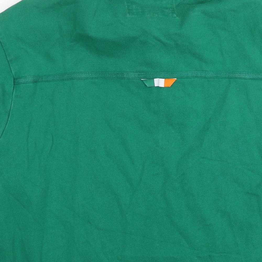 Rugby Heritage Mens Green Cotton Polo Size XL Collared Pullover - Ireland