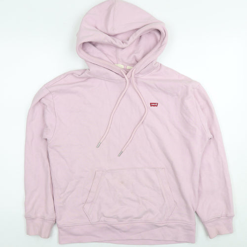 Levi's Womens Pink Cotton Pullover Hoodie Size S Pullover
