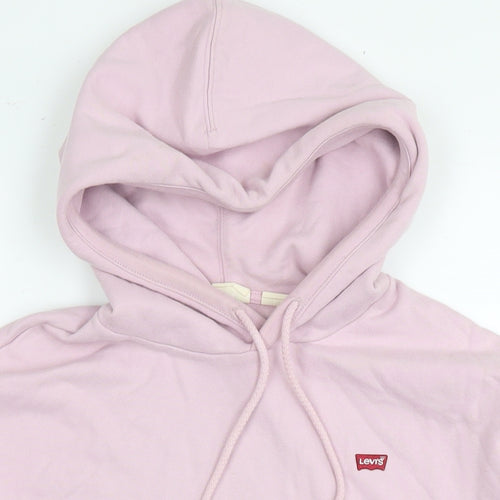 Levi's Womens Pink Cotton Pullover Hoodie Size S Pullover