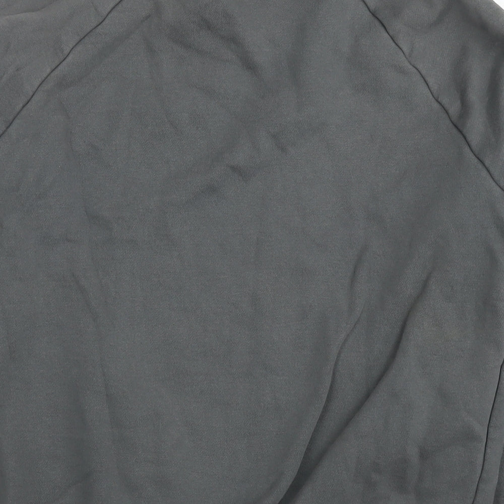 Emporio Armani Ea7 Mens Grey Cotton Pullover Sweatshirt Size S - Logo