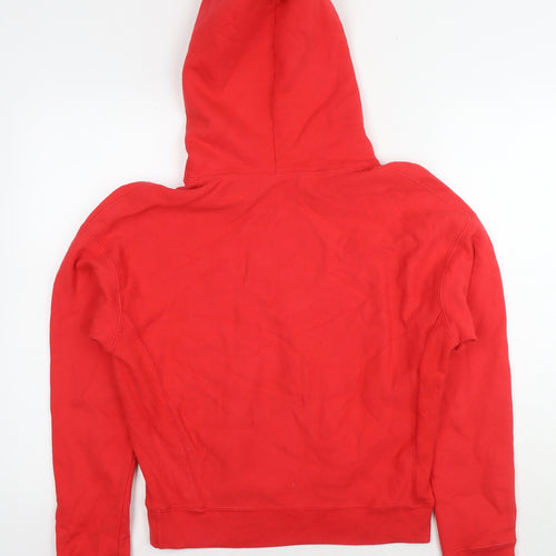 Champion Womens Red Cotton Pullover Hoodie Size S Pullover