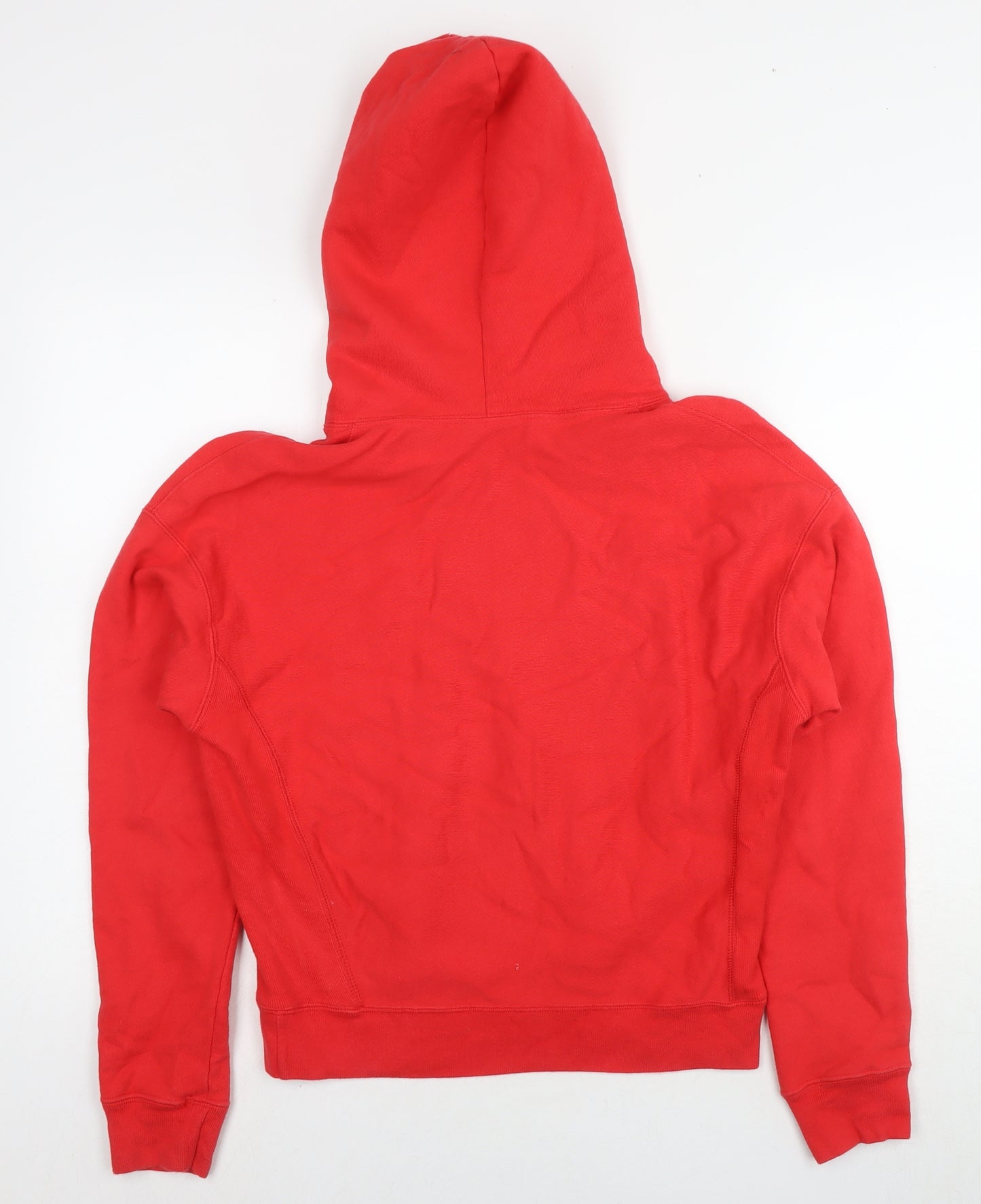 Champion Womens Red Cotton Pullover Hoodie Size S Pullover