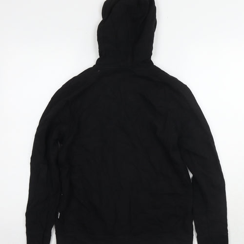 B6 Sport Womens Black Cotton Full Zip Hoodie Size 12 Zip