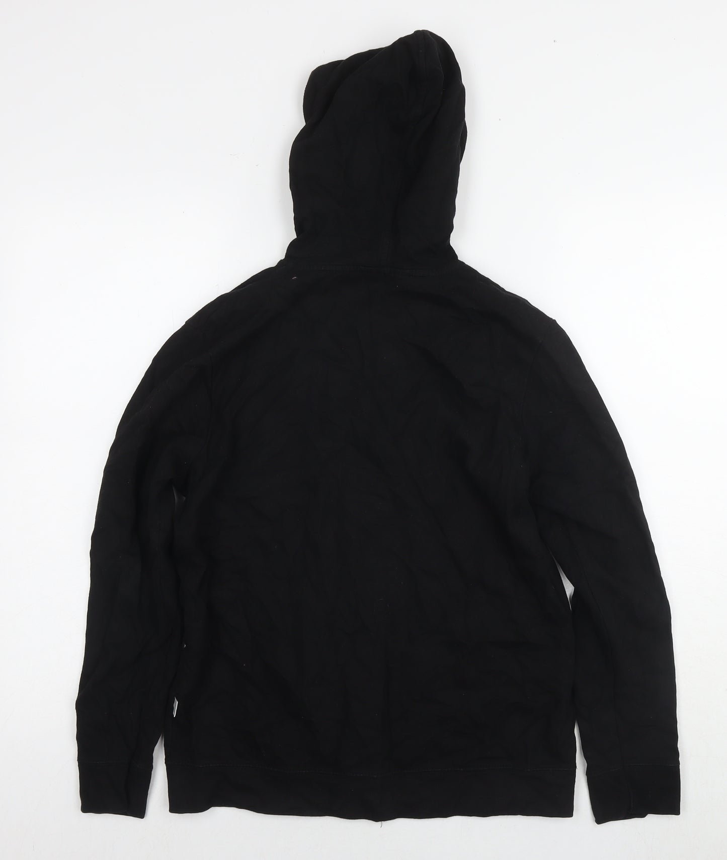 B6 Sport Womens Black Cotton Full Zip Hoodie Size 12 Zip