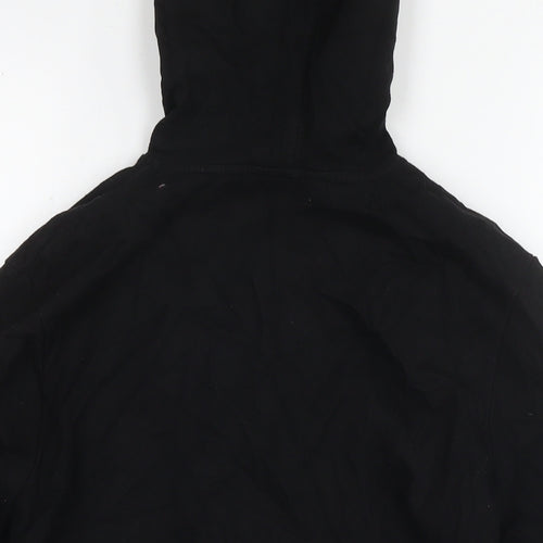 B6 Sport Womens Black Cotton Full Zip Hoodie Size 12 Zip