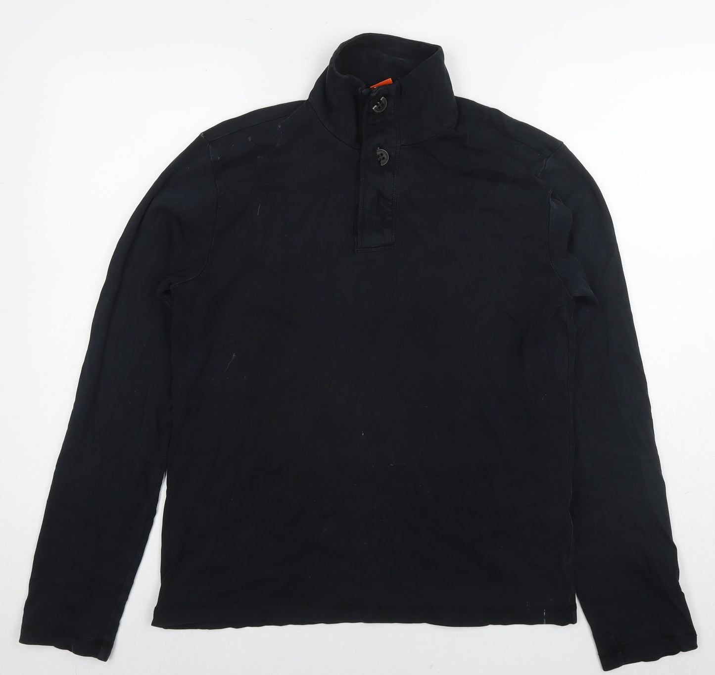 Boss Mens Black Cotton Pullover Hoodie Size M