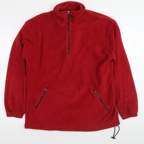 Screen Stars Mens Red Anorak Jacket Size M Zip