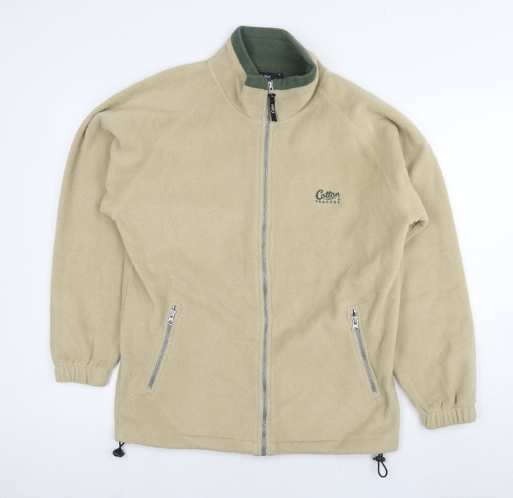 Cotton Traders Mens Beige Jacket Size S Zip