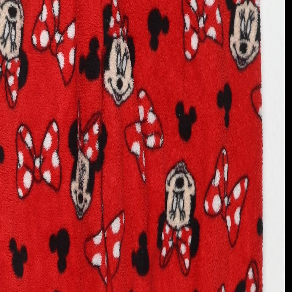 Minnie Mouse Womens Red Solid Polyester Capri Lounge Pants Size 6 - W-24', L-27' Logo