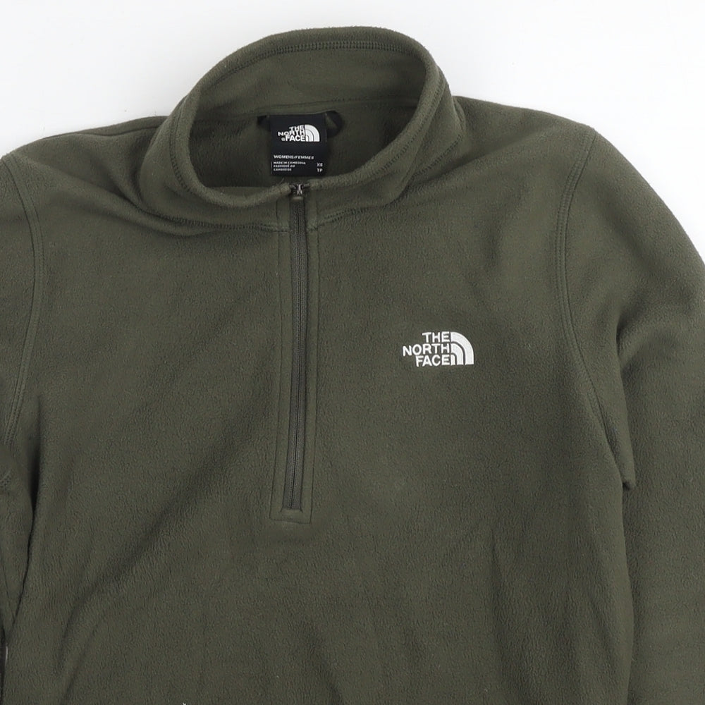 The North Face Womens Green Polyester Pullover Sweatshirt Size XS Pullover