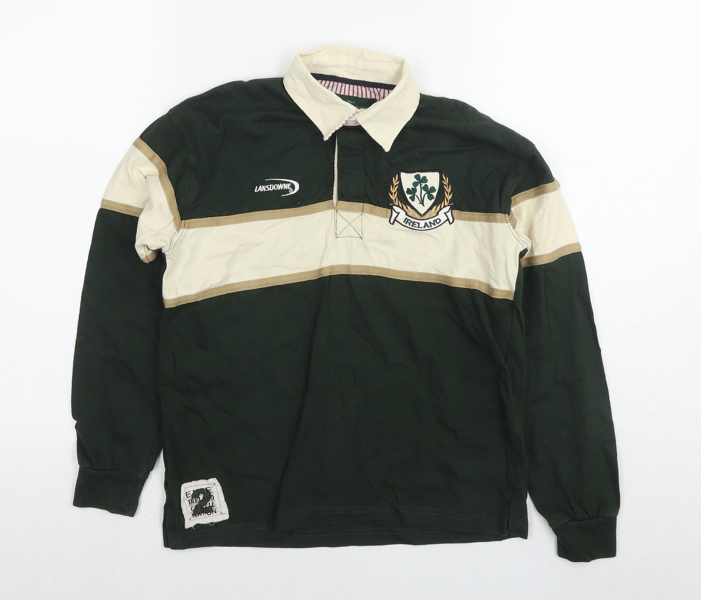 Landsowne Boys Green Cotton Pullover Sweatshirt Size 7-8 Years Pullover - Ireland