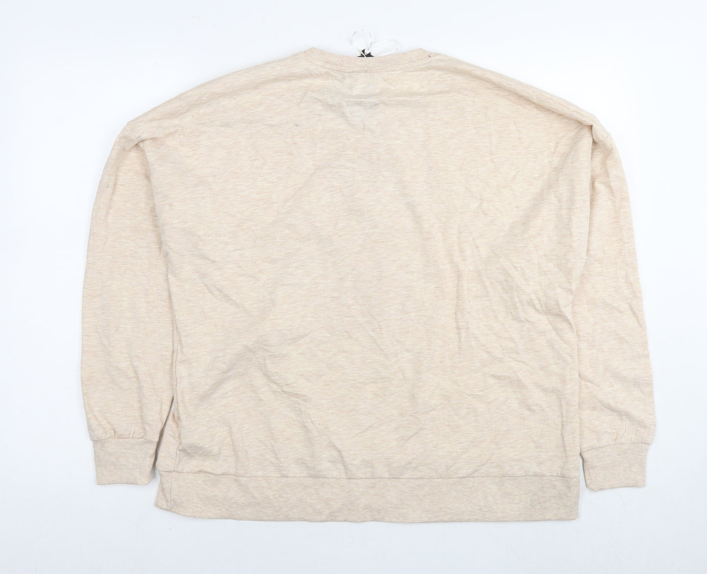 Winnie the Pooh Womens Beige Polyester Pullover Sweatshirt Size 10 Pullover - Christmas Jumper Size 10-12
