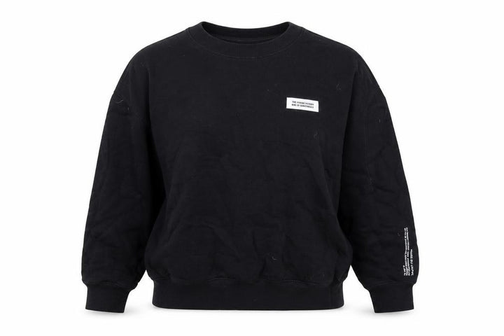 Uniqlo Womens Black Cotton Pullover Sweatshirt Size S Pullover - Quote Text Wings