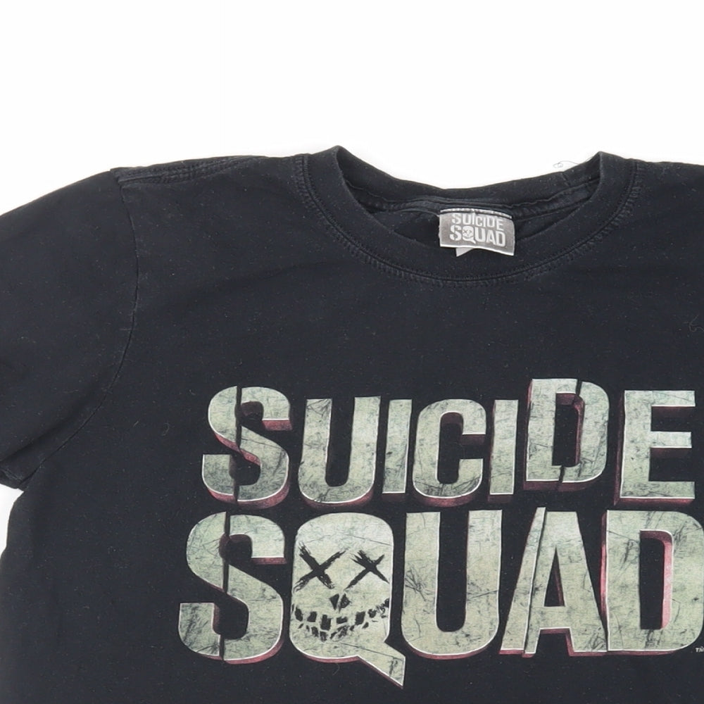 Suicide Squad Womens Black Cotton Basic T-Shirt Size S Crew Neck