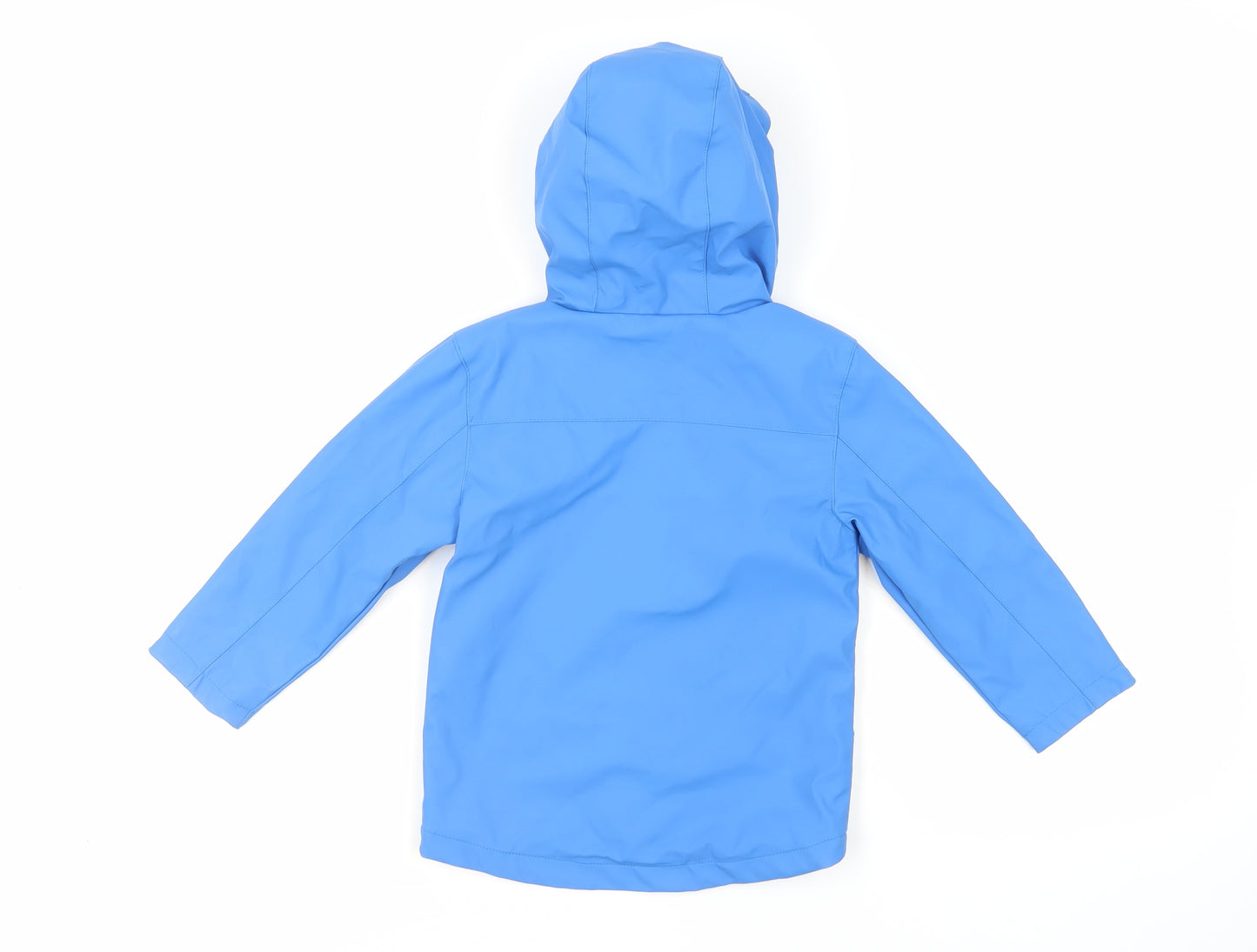 Urban Rascals Boys Blue Rain Coat Coat Size 3-4 Years Zip - Hooded Water Resistant